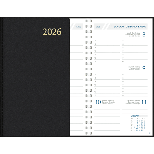 Zakagenda Visuplan 2026 perl zwart