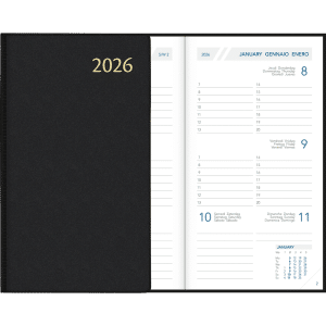 Zakagenda Visuplan 2026 gebonden zwart