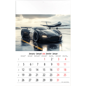 Muurkalender Sports Cars by AI 2026 - Januari