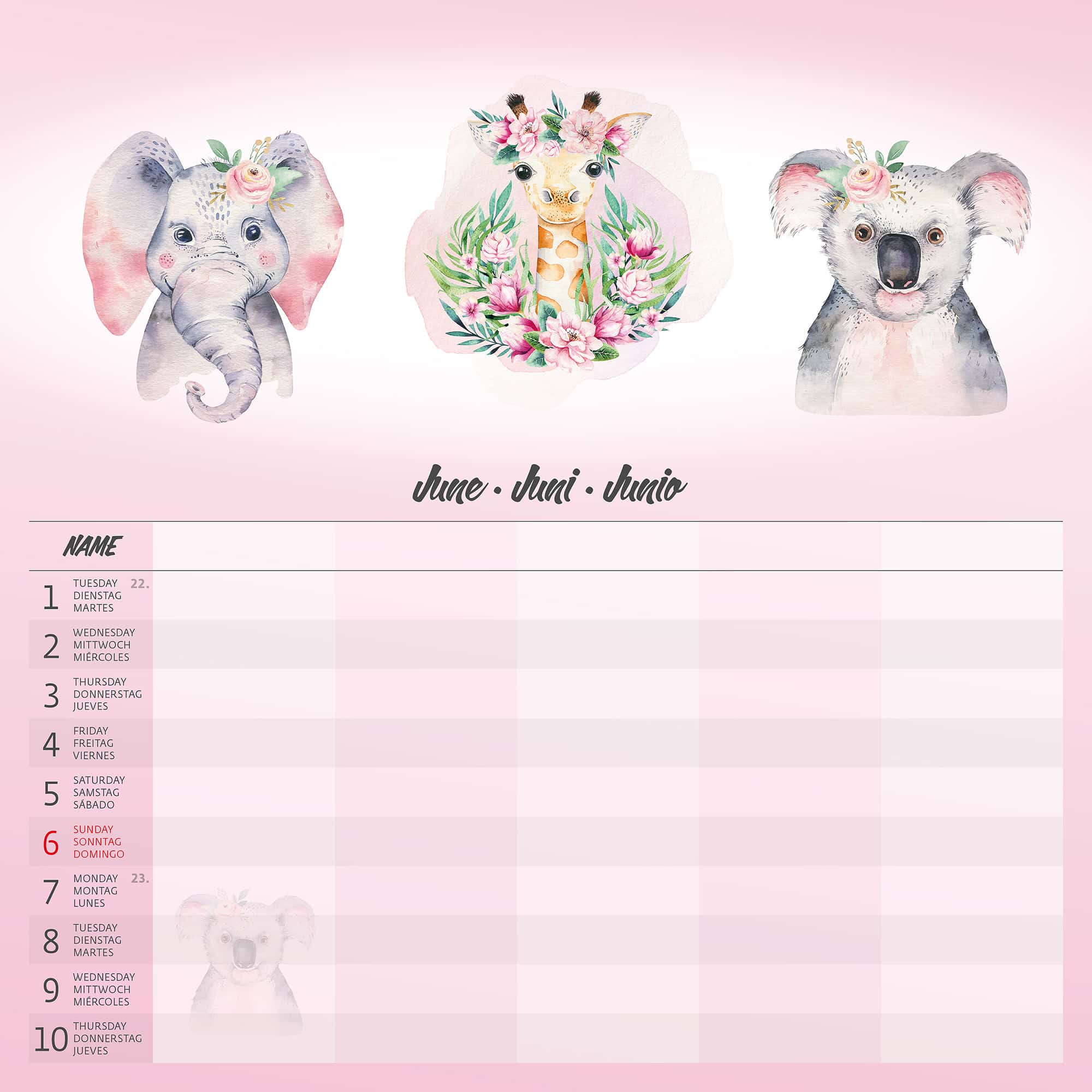 Family Planner 2027 - Juni Family Planner 2027 - Juni
