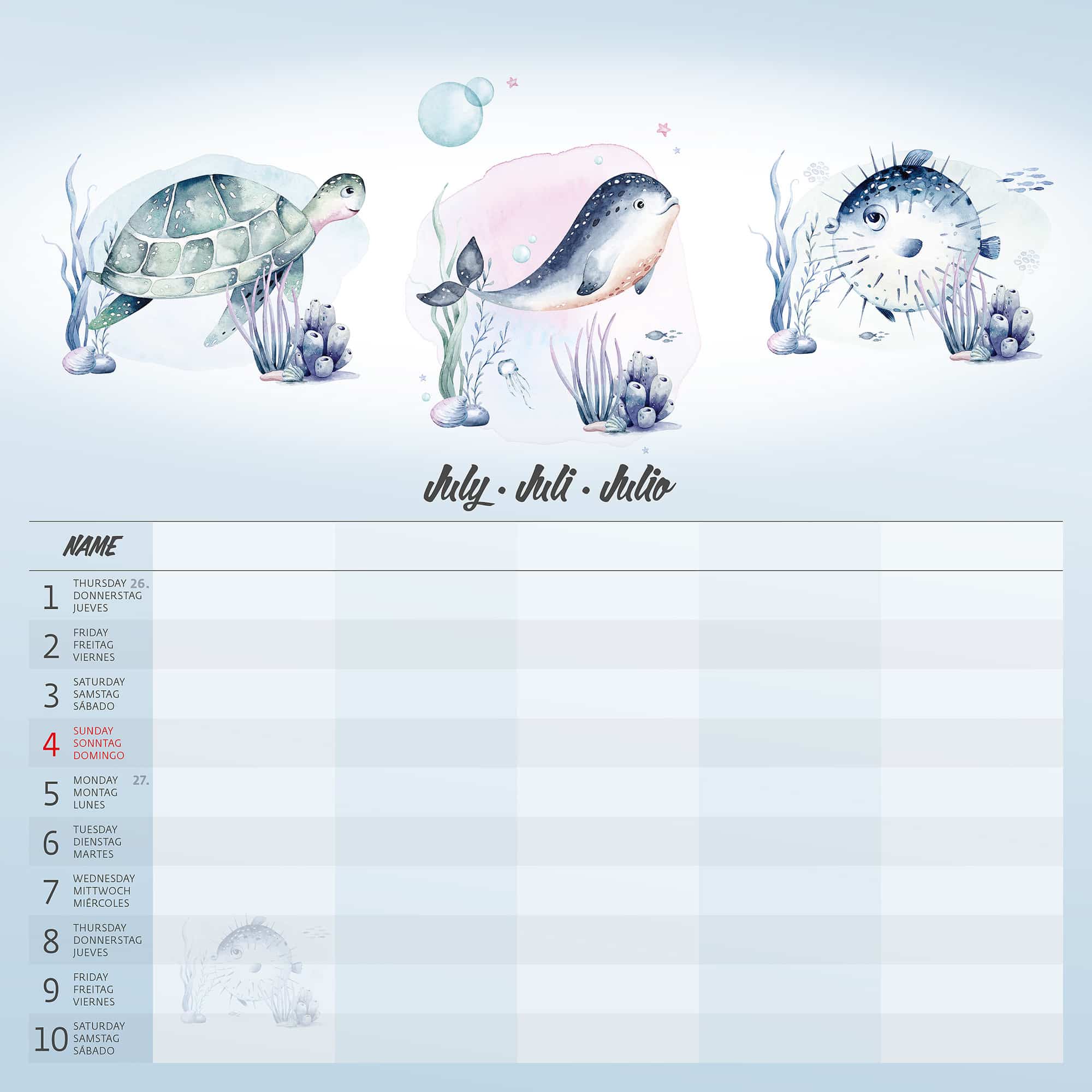 Family Planner 2027 - Juli Family Planner 2027 - Juli