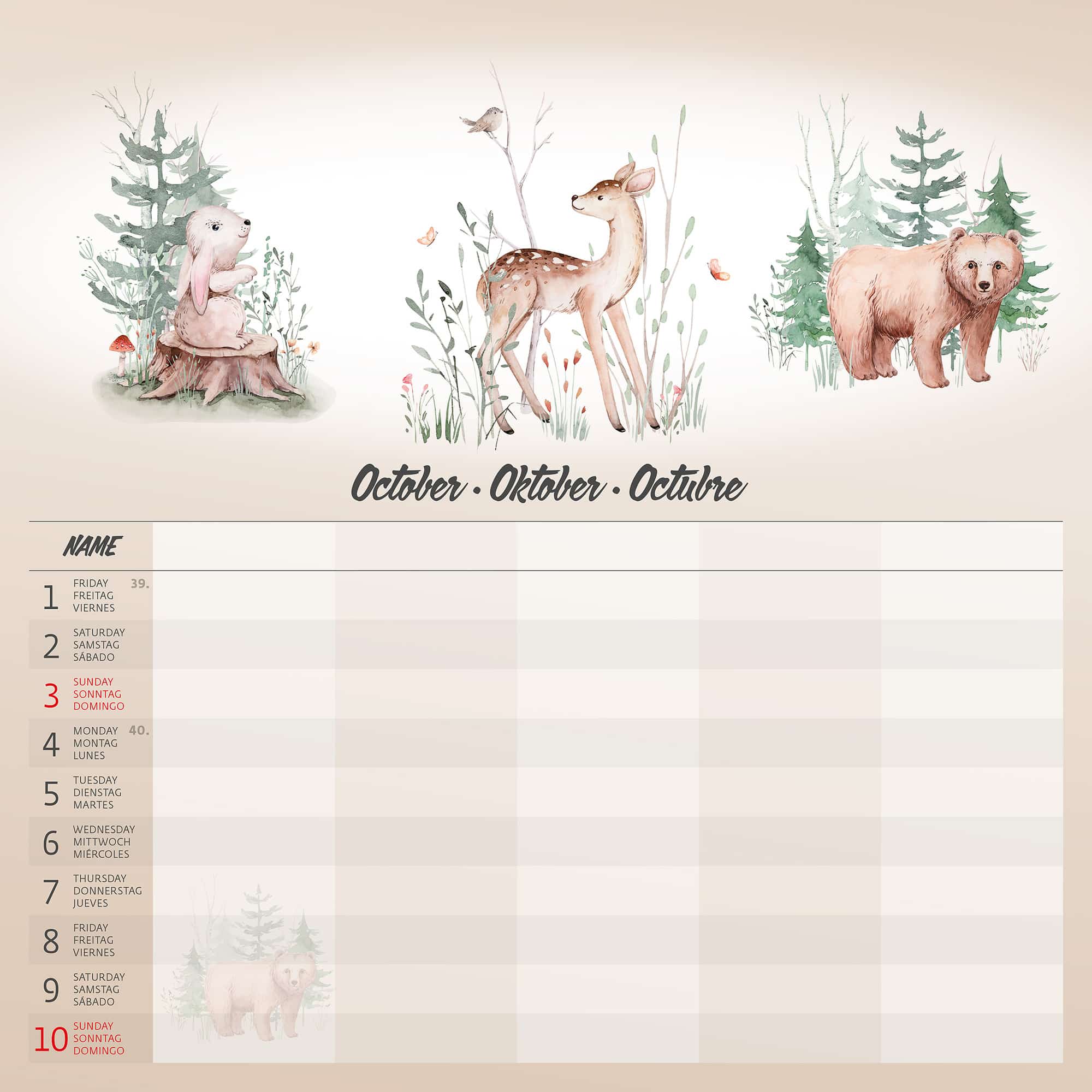 Family Planner 2027 - Oktober Family Planner 2027 - Oktober