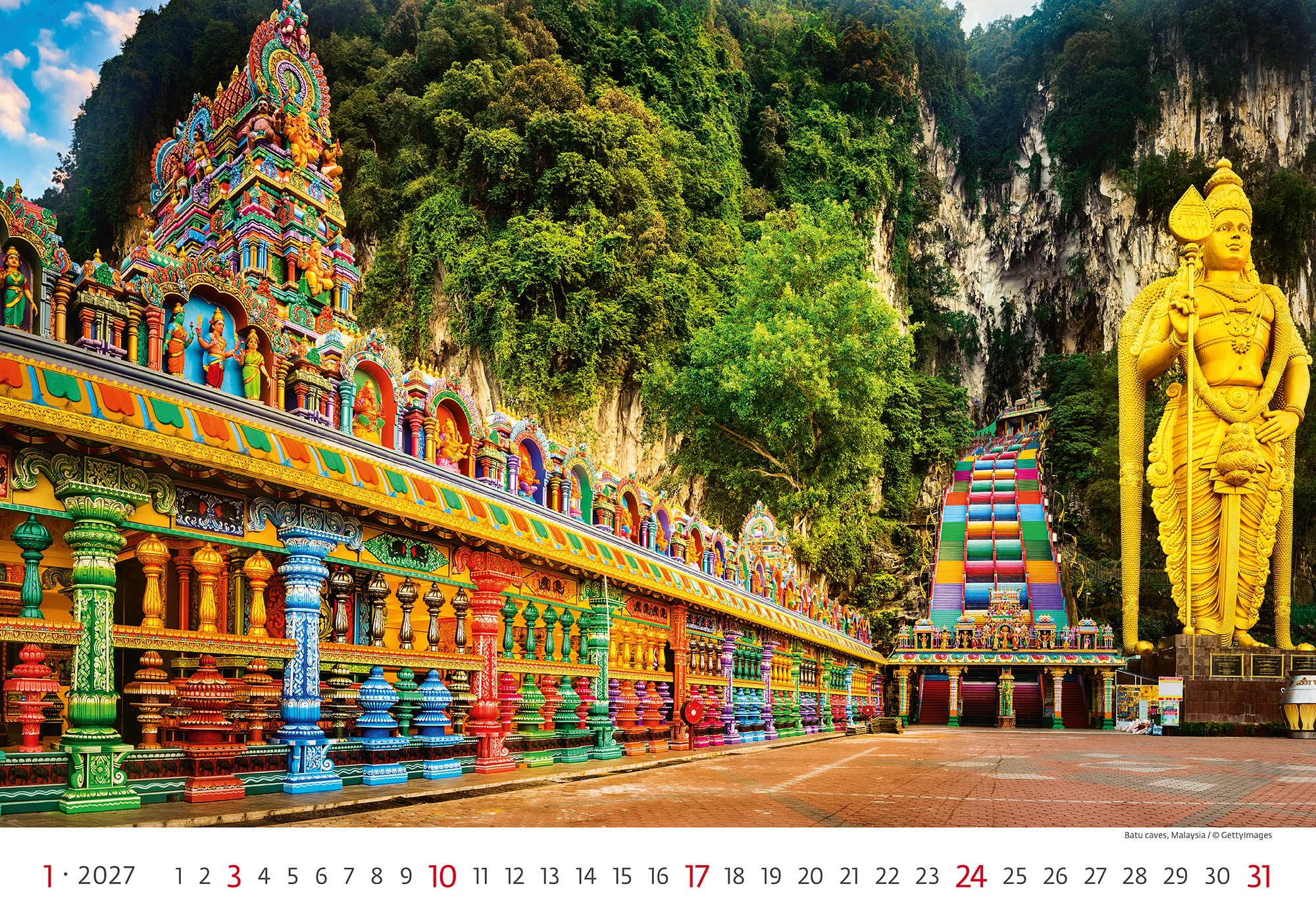 Muurkalender World Wonders 2027 - Januari Muurkalender World Wonders 2027 - Januari