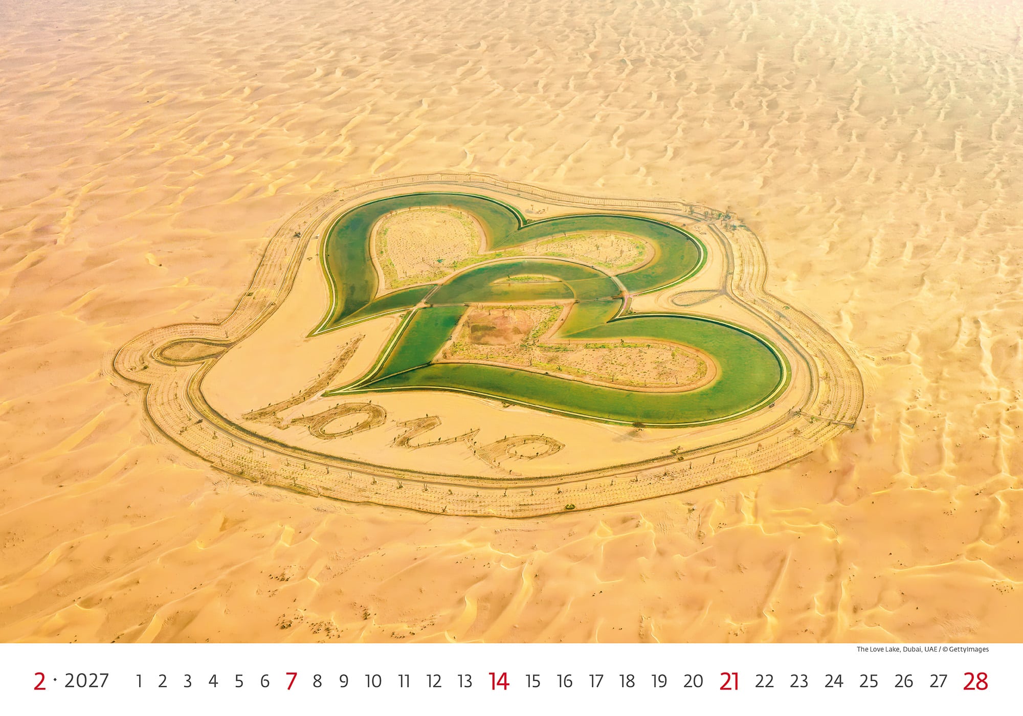 Muurkalender World Wonders 2027 - Februari Muurkalender World Wonders 2027 - Februari