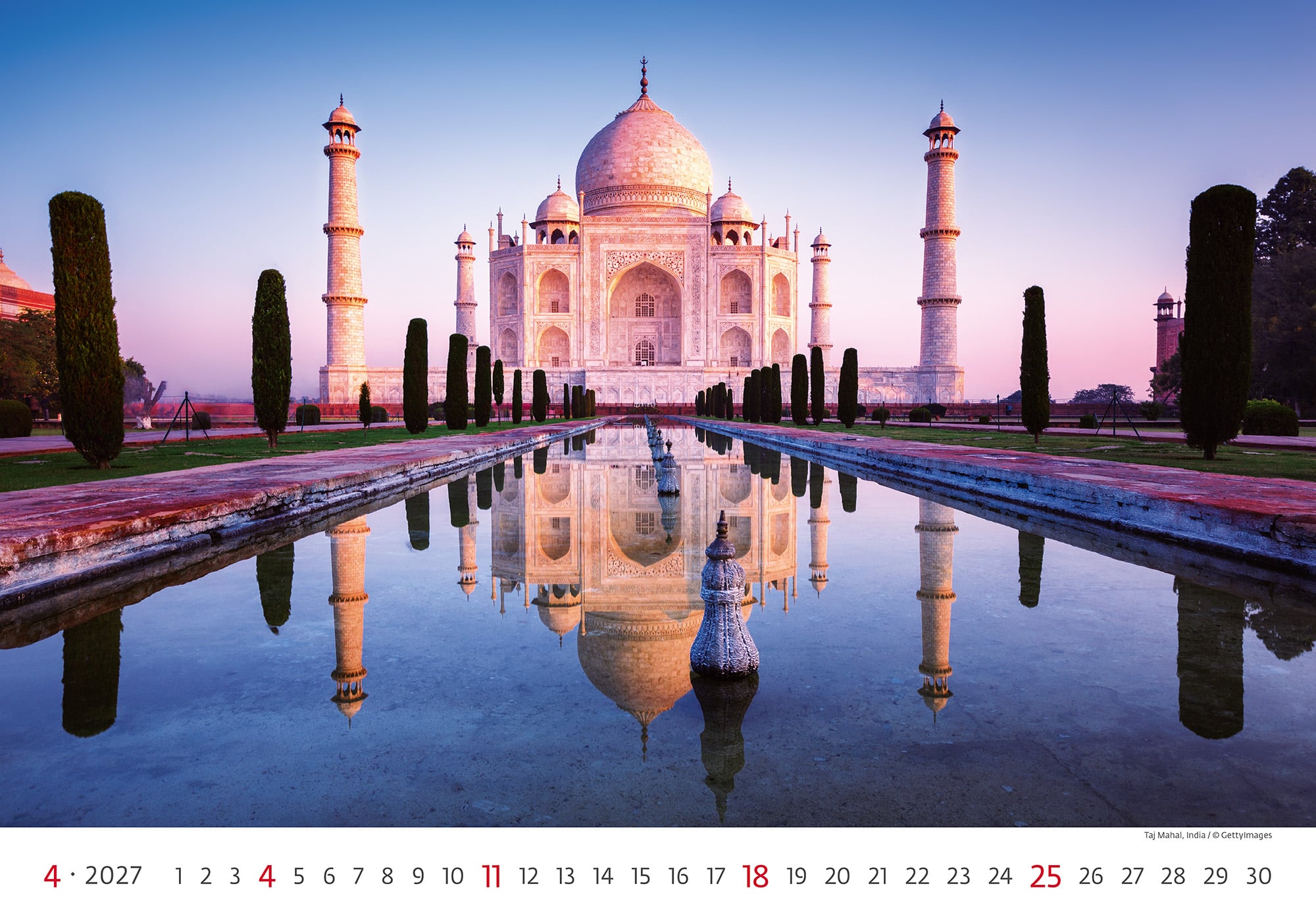 Muurkalender World Wonders 2027 - April Muurkalender World Wonders 2027 - April