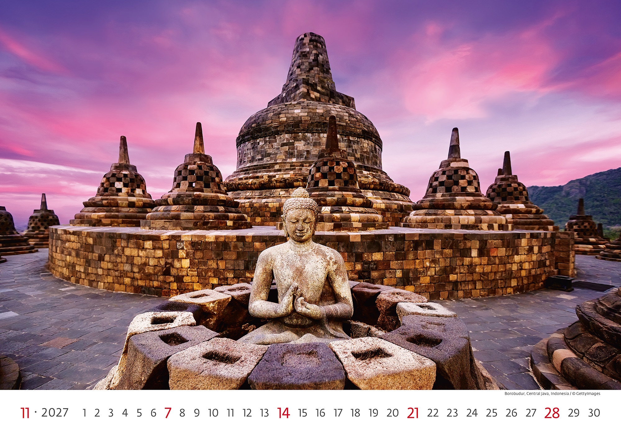 Muurkalender World Wonders 2027 - November Muurkalender World Wonders 2027 - November