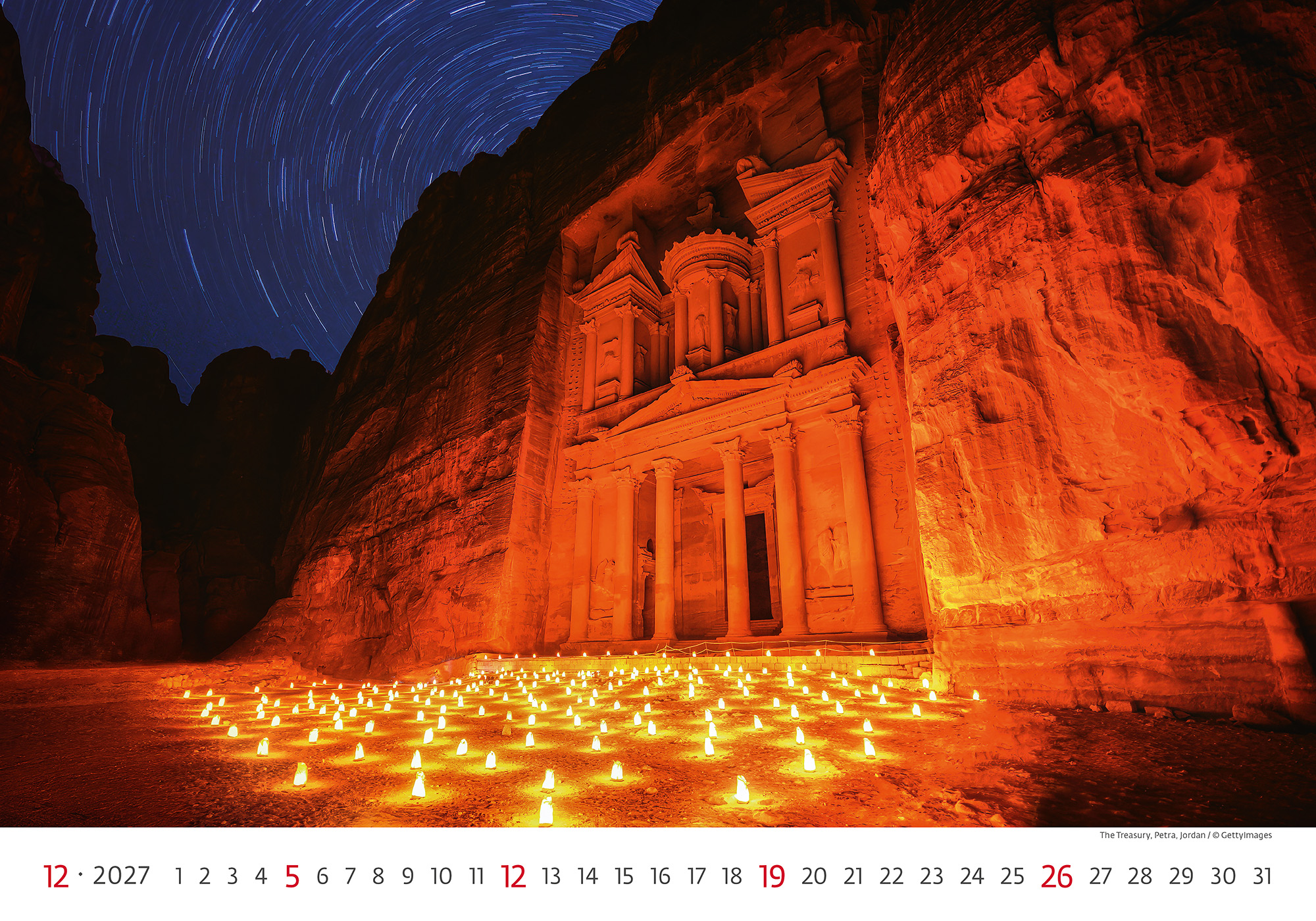 Muurkalender World Wonders 2027 - December Muurkalender World Wonders 2027 - December