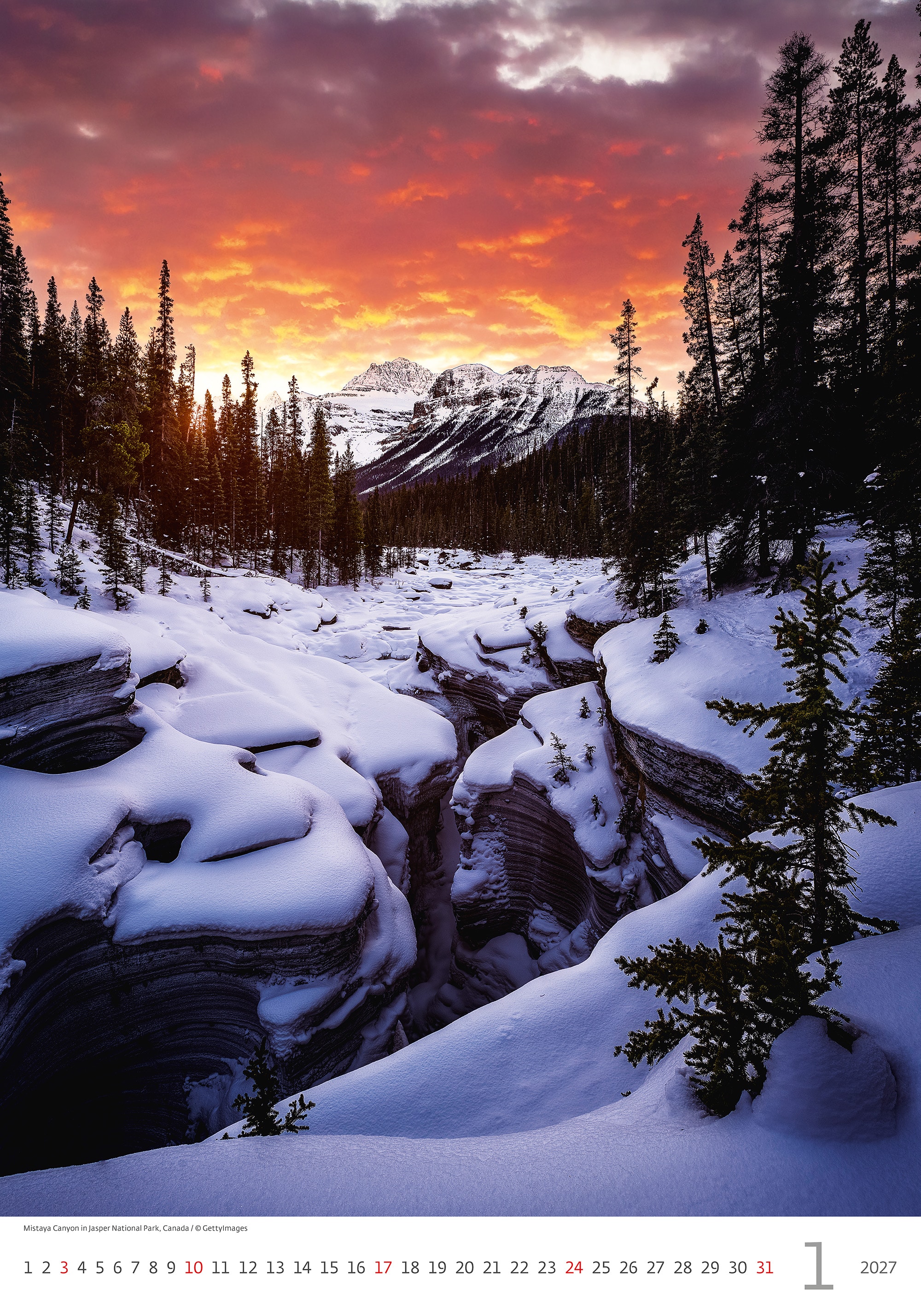 Muurkalender Nature Emotions 2027 - Januari Muurkalender Nature Emotions 2027 - Januari
