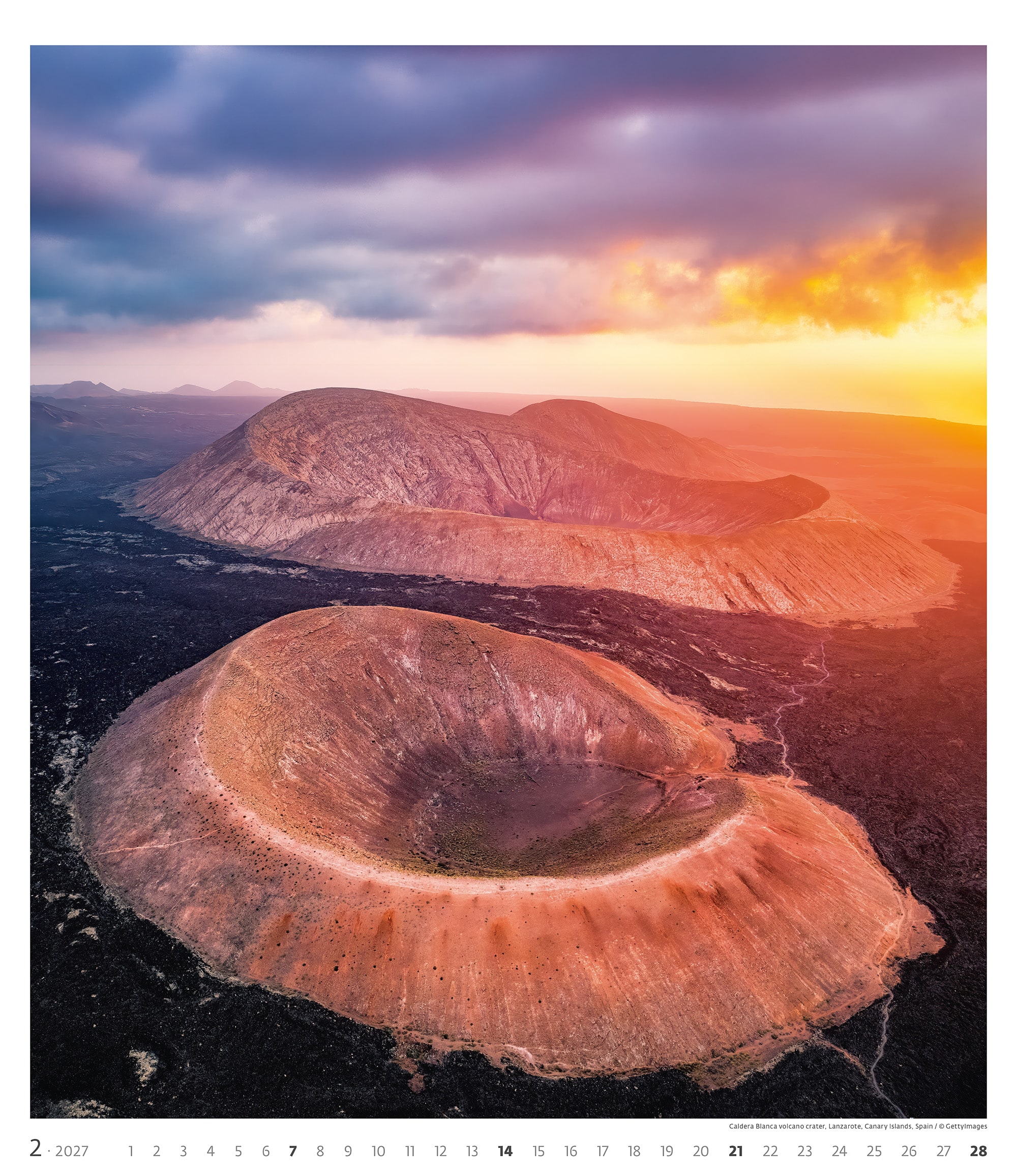 Muurkalender Geo Art 2027 - Februari Muurkalender Geo Art 2027 - Februari