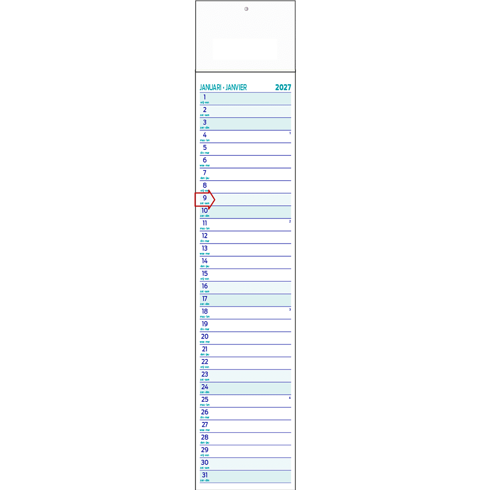 Strookkalender Midi 2027 Strookkalender Midi 2027