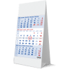Kantoorkalender 2027 3-maand blauw