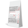 Kantoorkalender 2027 3-maand grijs