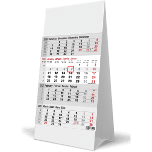 Kantoorkalender 2027 4-maand