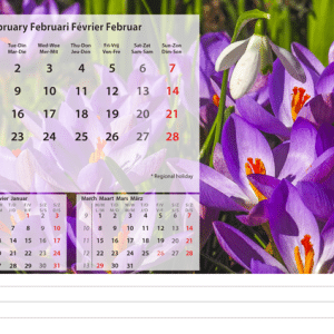 Kantoorkalender Beautiful Nature 2027 - Februari