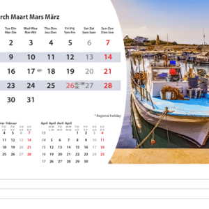 Kantoorkalender Mediterranean 2027 - Maart