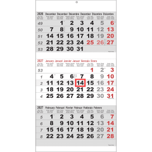 3-maandkalender Maxi 2027