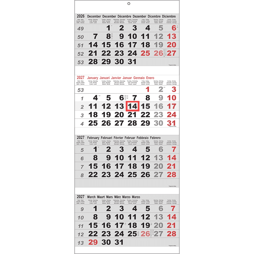 4-maandkalender Maxi 2027 4-maandkalender Maxi 2027