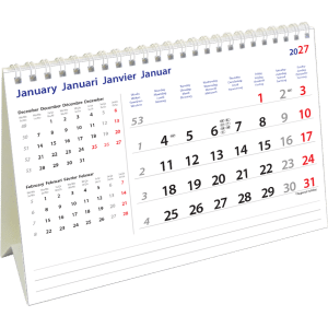 Kantoorkalender International 2027 - Januari