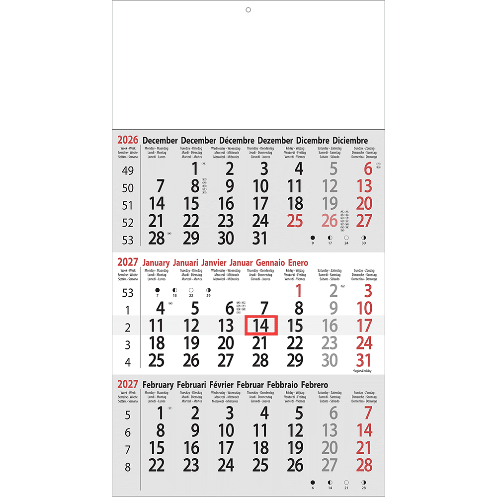 3-maandkalender 2027 3-maandkalender 2027