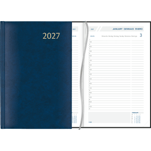 Kantooragenda Daily 2027 gebonden, blauw