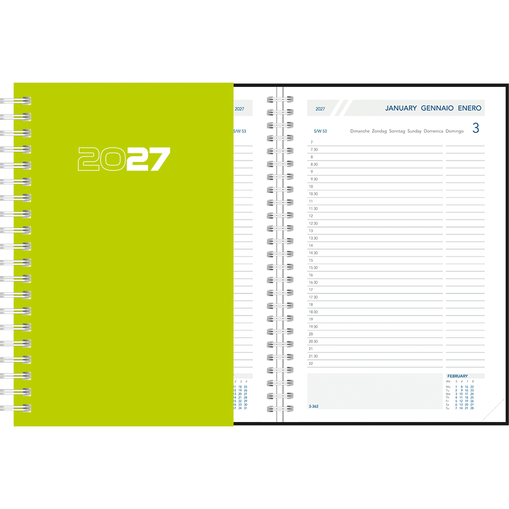 Dagagenda 2027 wire-o, groen Dagagenda 2027 wire-o, groen