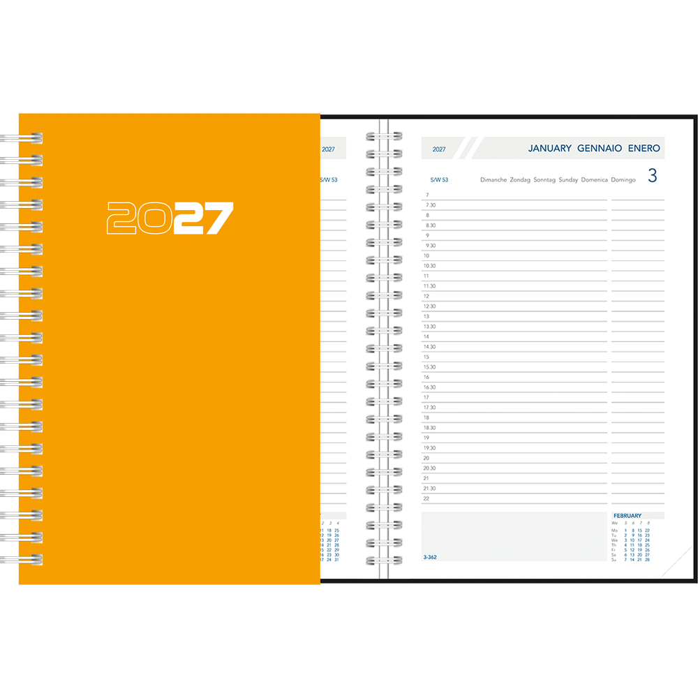 Dagagenda 2027 wire-o, oranje Dagagenda 2027 wire-o, oranje