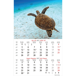 Muurkalender Wildlife 2027 - Juli