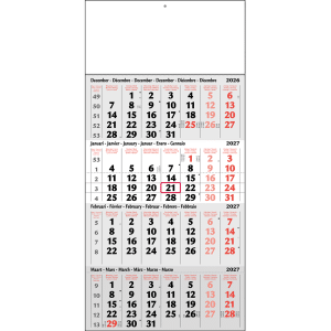 Maandkalender 4-maand 2027