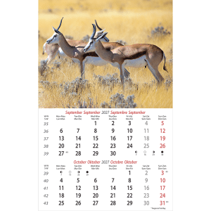 Muurkalender Wildlife 2027 - September