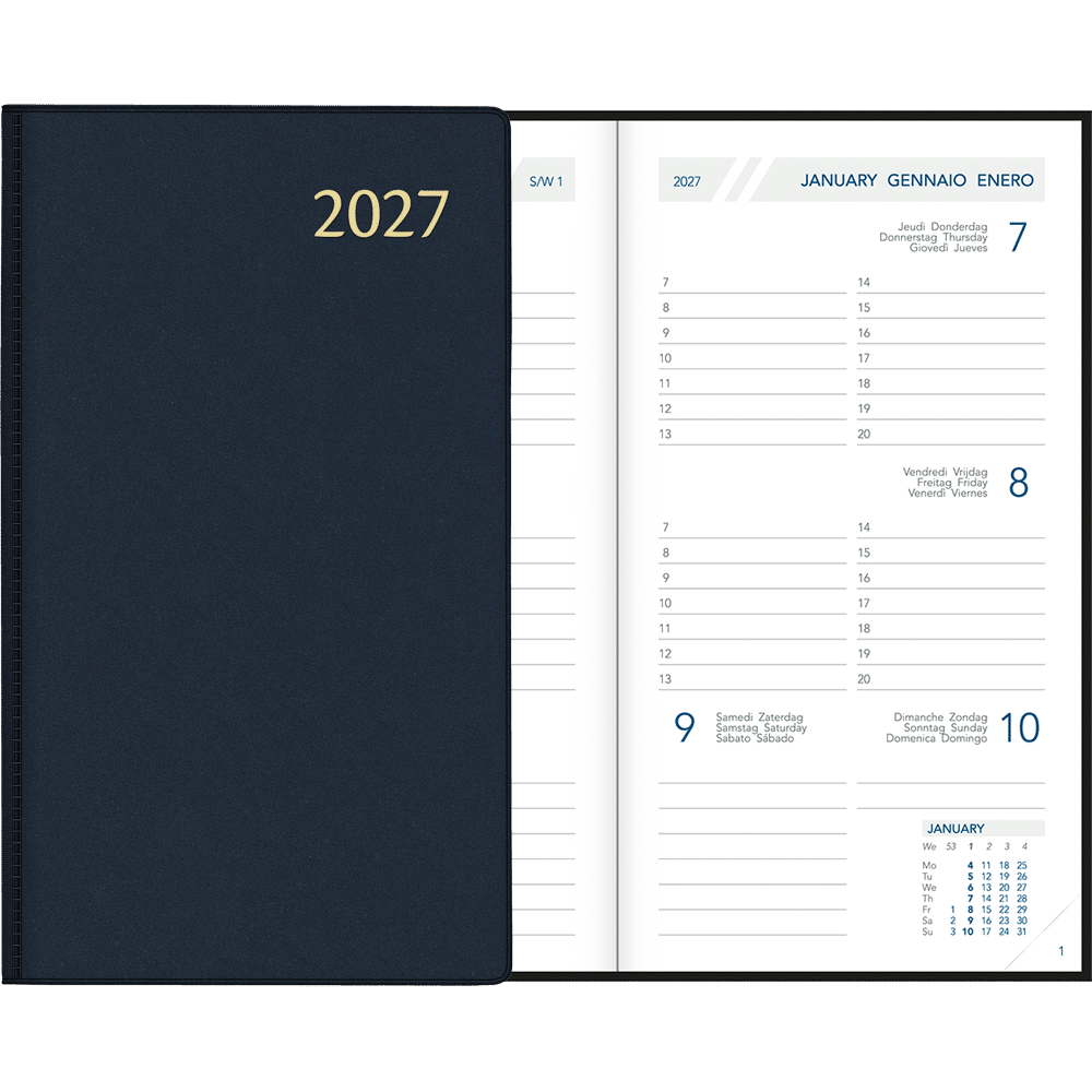 Zakagenda Visuplan 2027 gebonden, blauw Zakagenda Visuplan 2027 gebonden, blauw
