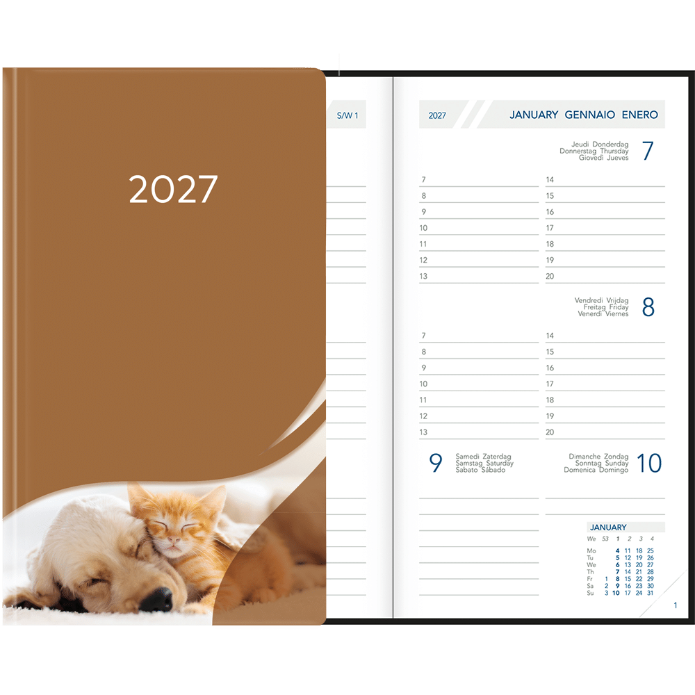 Visuplan 2027 Hardcover bruin Visuplan 2027 Hardcover bruin